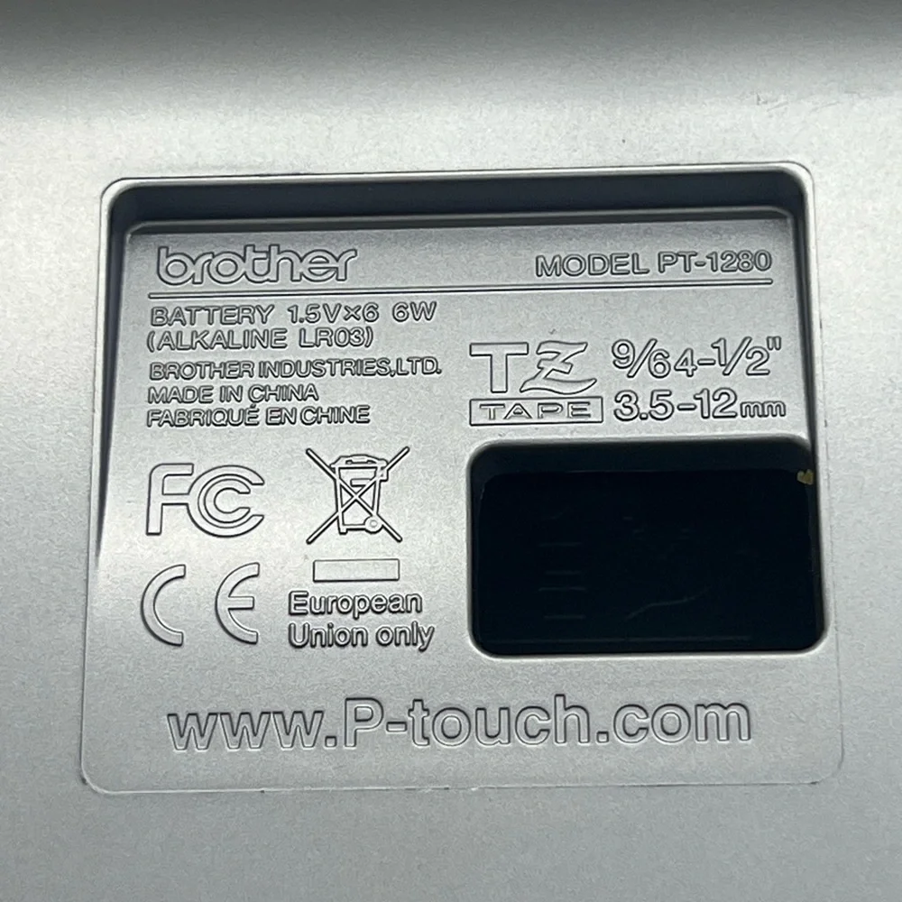 NWOT Brother P-Touch Electronic Label Printer PT1280 in Gray and Black